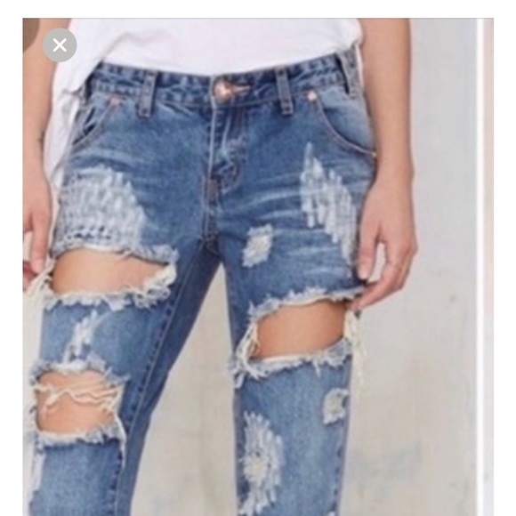 One Teaspoon trashed freedbirds jeans size 28 new with tags 100% cotton - Picture 12 of 12